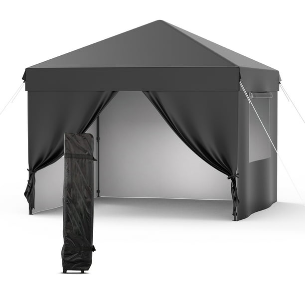 Carpa Plegable 3x3m – Impermeable – 4 Paredes Laterales – Protección UV – Fácil de Armar – Picnic, Playa, Camping y Eventos – Negro