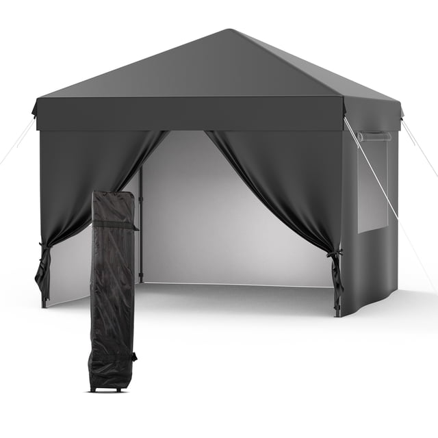Carpa Plegable 3x3m – Impermeable – 4 Paredes Laterales – Protección UV – Fácil de Armar – Picnic, Playa, Camping y Eventos – Negro