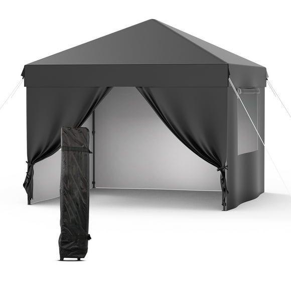Carpa Plegable 3x3m – Impermeable – 4 Paredes Laterales – Protección UV – Fácil de Armar – Picnic, Playa, Camping y Eventos – Negro
