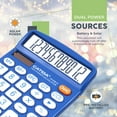 thumbnail image 5 of CATIGA 12 Digits Desktop Calculator with Large LCD Display and Sensitive Button, Dual Solar Power and Battery, Standard Function for Office, Home, School, CD-2786, Blue, 5 of 6