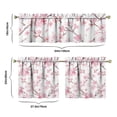 thumbnail image 6 of Rustic Floral Print Curtains 24 Inch - 3 Panel Vintage Country Set with Bohemian Wildflowers, Rod Pocket Window Treatment, 6 of 6