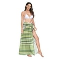 thumbnail image 2 of FORMRS Womens Long Sarong Beach Wrap Semi-Sheer Bikini Skirt Bathing Swimsuit Cover Up, Green Martini Glass, 2 of 7