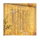thumbnail image 2 of Cortina de luz LED, cortina de cadena de luz USB, 8 modos con control remoto, cadena de luz para dormitorio, decoración interior al aire libre, fiesta boda Navidad cumpleaños jardín, 2 of 8