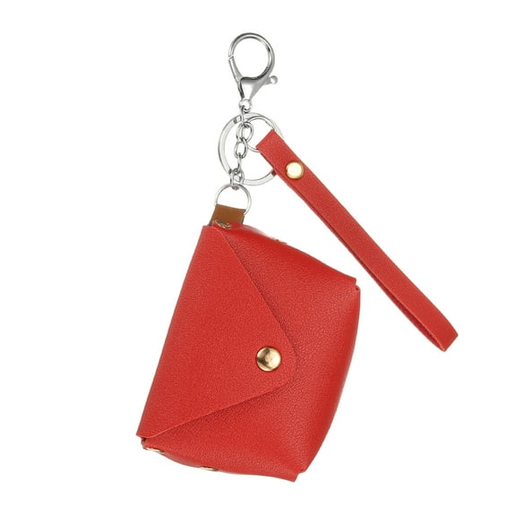 Uxcell Coin Purse Keychain, Mini Cute Tote Bag Key Chain Earphone Pouch, Red