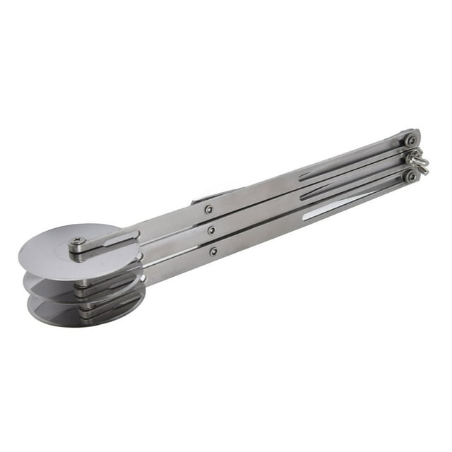 Cortador De Pastel De Acero Inoxidable De 3 Ruedas, Divisor De Hojaldre Expandible, Rodillo De Cortador De Hornear Para Pizza De Fideos Corta