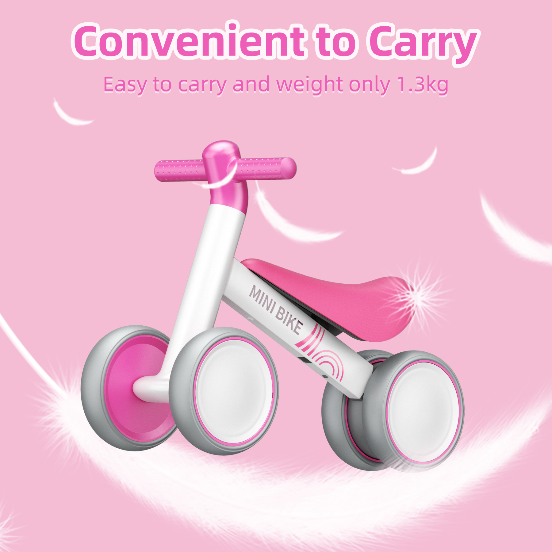 Korimefa Baby Balance Bike, White photo 7