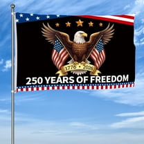 250 Anniversary Flag 3x5 Ft America National Flag Eagle 250 Years of Freedom Patriotic Outdoor Lawn Garden Decor with Brass Grommets