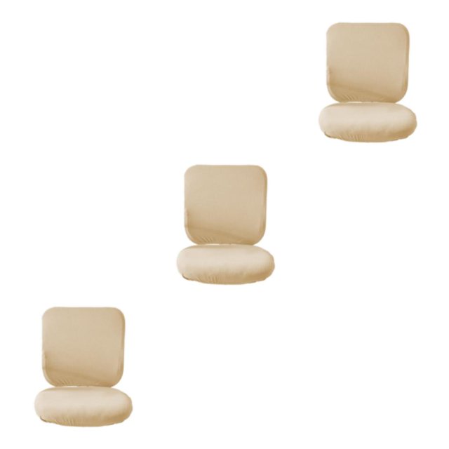 Baohd Computer Chair Cover Swivel Chair Cover Rotating for Chair Beige Backrest + Cushion Cover 3Set