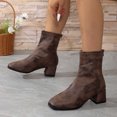 thumbnail image 5 of Mareep Bottines pour Femmes Talon Épais Bout Rond Bottines Cadeau Magnifique Chaussures Liquidation, 5 of 5