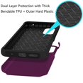 thumbnail image 5 of Designed for Motorola Moto G Pure /G Power 2022 Kickstand Hybrid with 360° Rotate Ring Stand Magnetic Hard PC TPU + Screen Protectror Phone Case Cover [Dark Purple], 5 of 11