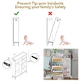 thumbnail image 6 of Riedhoff Shoe Cabinet with 3 Flip Drawers, Rattan, Adjustable Shelves,  for 24 Pairs Shoes, White, 6 of 8