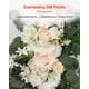 thumbnail image 4 of VEVOR Kit de arcos de flores artificiales para boda (paquete de 4) con tela de 6,4 m, ideal para ceremonias y recepciones, como decoración de fondo (blanco), 4 of 9