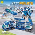 thumbnail image 4 of 700 piezas de bloques de construcción de automóviles del Departamento de Policía de Patrulla de la Ciudad, figuras de acción inspiradas en camiones, juguetes para niños, regalo para niños, 4 of 4