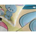 thumbnail image 4 of Ambesonne Cartoon Quilted Bedspread Set 3 Pcs, Delicate Bunny Ball Artwork, King Size, Avocado Green and Blue, 4 of 5