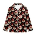 thumbnail image 4 of Christmas Pajamas Women's Christmas Printed Pajama Set Festive Long Pants & Top Combo, 4 of 5