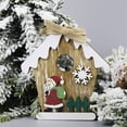thumbnail image 2 of A Wooden Christmas Tree Ornament With Santa Snowman Reindeer, Handcrafted Hanging Decor For Holiday Tree, 2 of 6