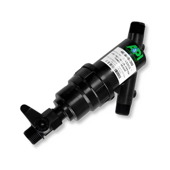 Harris Seeds API Irrigation Filter with Flush Valve, Drip Irrigation System, Fits 1 in., 3/4 in., and 1/2 in. Mainlines