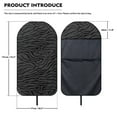 thumbnail image 5 of KUIFORTI Black Zebra Print Front Seat Towel Covers for Cars,Waterproof Seat Covers for Trucks SUV Van,Black Car Seat Towel Cover After Gym,Fashion Car Accessories for Women, 5 of 6