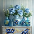 thumbnail image 6 of 12 Sheets Blue Peonies Rub on Transfers 12 Style Flower with Gold Butterfly Heat Transfer Film Transfer Furniture Stickers, 6 of 9