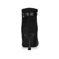 thumbnail image 2 of BLISSFUL STEP Women's Pointed Toe Side Zip Stiletto Heel Ankle Boot, 2 of 6