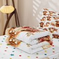 thumbnail image 5 of Homewish Kawaii Highland Cattle Zipper Full Size Comforter Sets with Fitted Sheet and 2 Pillowcases,Brown Farm Animals Zipper Bedding Set For Adult,Reversible,4 Pieces, 5 of 7