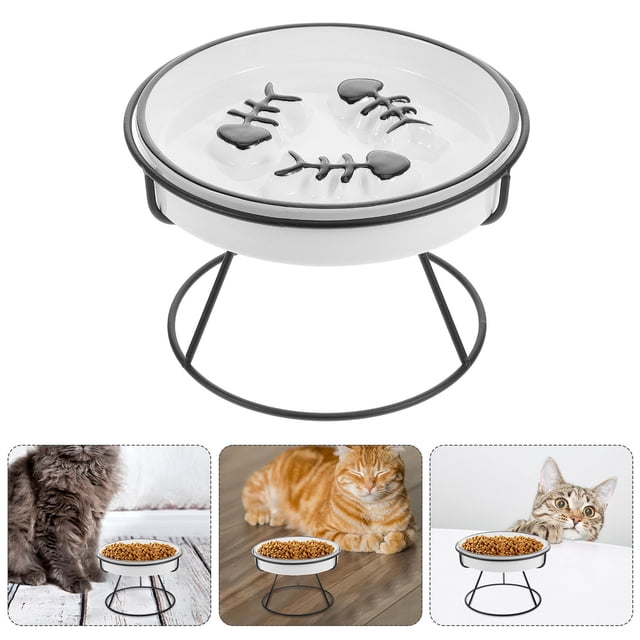 TABLZONE Pet Watering Bowls Elevated Ceramic Design For Cats And Small Dogs Feeding 1 Set