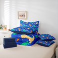 thumbnail image 6 of Homewish Kawaii Dinosaur 7-Piece Bedding Comforter Set For Children Boys,Galaxy Planet Rocket King Bedding Sets,Cartoon Animal Ultra Soft Bed Sheets,Ultra Soft Home Decor,Reversible, 6 of 8