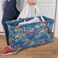 thumbnail image 2 of General Large Canvas Utility Tote Bag with Handles | Collapsible Storage Basket for Laundry, Groceries, College, Beach, Car & More | Water-Resistant Lining | 11"x22"x13", 2 of 18