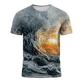 thumbnail image 5 of Zylanna Mens & Big Mens Fashion T-Shirts, Short Sleeve Crew Neck Nature 3D Print Daily Funny Graphic Tees Tops Multicolor, 5 of 5