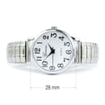 thumbnail image 2 of Silver Medium Size Face Easy to Read Stretch Band Watch, 2 of 4