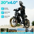 thumbnail image 4 of YVY 1500W Electric Bike for Adults, 35mph 48V 20Ah Max 80Miles Electric Bicycle,20" Fat Tire Mountain Bike UL2849, 4 of 7