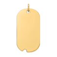 thumbnail image 1 of 14K Yellow Gold Charm Pendant Notched 33 mm 16 Plain .018 Gauge Engravable Dog Tag With Notch Disc, 1 of 2