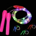 thumbnail image 2 of LED Light Up Jump Rope - Glowing Luminous Skipping Rope Adjustable 99 Inch for Fitness Workout Night Exercise, Random Color 1pc, 2 of 6