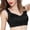 Black, variant on Bras for Women GaThRRgYP Women Wireless Anti-sagging Front Zip Breathable Satin Lace Hem Plus Size Bra