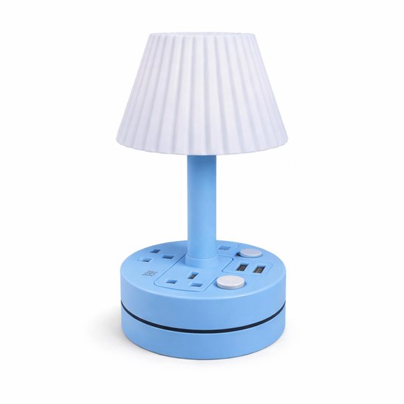 Lámpara de Mesa Led Multicontacto con 3 Tipos de Luz y 2 Puertos USB