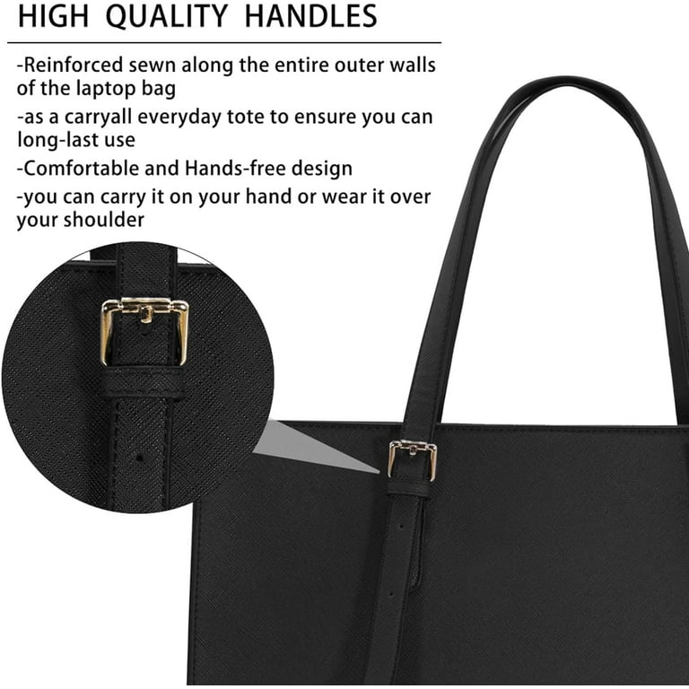 Laptop Bag For Women Laptop Tote Bag Waterproof Leather Computer Tote Bag  Business Lightweight For Office