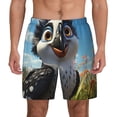 thumbnail image 2 of Picia Joyful Animated Bird pattern Mens Swim Trunks with Compression Liner Stretch Beach Shorts Quick Dry with Zipper Pockets No-Chafing Board Shorts-Large, 2 of 9