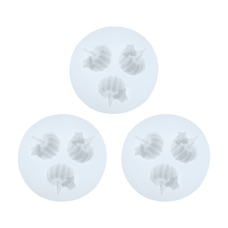

1 Set 3Pcs Halloween Pumpkin Shape Baking Molds Fondant Cake Molds (White)