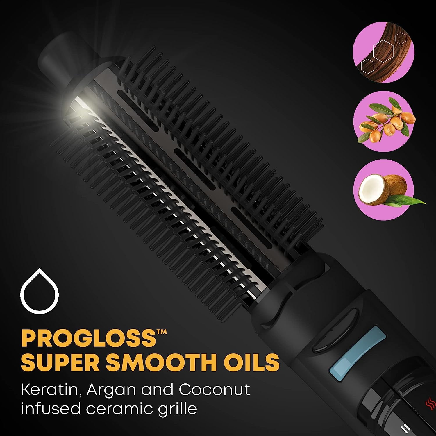 REVAMP Progloss Airstyle Professional Ceramic Hair Dryer, Ionic, Black