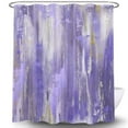 thumbnail image 5 of Abstract Purple Gold Shower Curtain, Modern Neutral Marble Boho Ombre Minimalist Chic Art Shower Curtain for Bathroom, Bright Violet Grey Gray Fabric Bathroom Bathtub Curtain with 12 Hooks, 47X64IN, 5 of 5