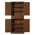 thumbnail image 7 of 72" Kitchen Pantry Cabinet, Tall Pantry Storage Cabinet with 4 Doors and 4 Adjustable Shelves, Pantry Cupboard Cabinet for Kitchen, Dining Room, Living Room, 7 of 7