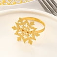 thumbnail image 3 of 12pcs Christmas Snowflake Napkin Ring Xmas Napkin Rings Holder Buckle Christmas Napkin Ring Metal Round Serviette Buckle for Christmas Wedding Party Table Decoration Supplies, 3 of 6