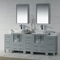 thumbnail image 3 of 84-S" Freestanding Bathroom Vanity with Side Cabinet & Ceramic Sink - Metal Grey, 3 of 4