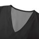 thumbnail image 4 of MHFRRA Camiseta Holgada de Manga Larga con Cuello En V Informal de Color Liso Negro, 4 of 7