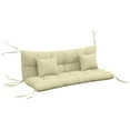 thumbnail image 1 of Indoor Outdoor Chair Cushions with Back, Pillows, Ties, WITHOUT SWING, Cream, 1 of 10
