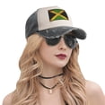 thumbnail image 6 of Men Women Retro Jamaican Flag Baseball Cap Golf Dad Hat Adjustable Low Profile Cotton Hat, 6 of 7
