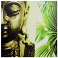thumbnail image 2 of Oriental Furniture Golden Buddha Canvas Wall Art, 23.5"W x 23.5"H, Wall hanging. Living room, Spa, Meditation, Yoga, 2 of 2