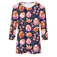 thumbnail image 4 of Jinhomg Chemises Mignonnes pour Femmes pour les Fêtes 2025 Jour de Pâques Œufs Colorés T-Shirts Graphiques Grande Taille Confortables Manches 3/4 Col Rond Tuniques Soldes Multicolore P, 4 of 5