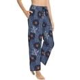 thumbnail image 2 of Uemuo Sunflowers Pattern Women's Wide Leg Palazzo Lounge Pants with Pockets Light Weight Loose Comfy Casual Pajama Pants-, 2 of 9