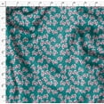 thumbnail image 4 of Soimoi Green Cotton Jersey Fabric Roses & Ranunculus Floral Printed Fabric 1 Yard 64 Inch Wide, 4 of 6